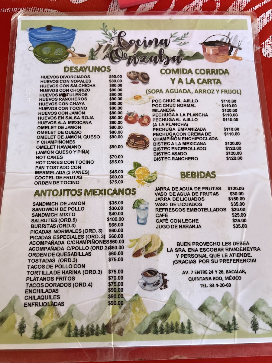 Cocina Orizaba Menu - Image 2