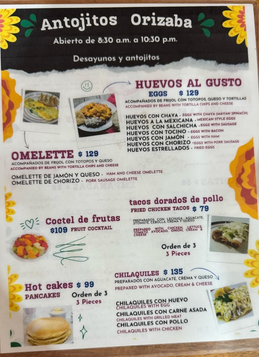 Cocina Orizaba Menu - Image 3
