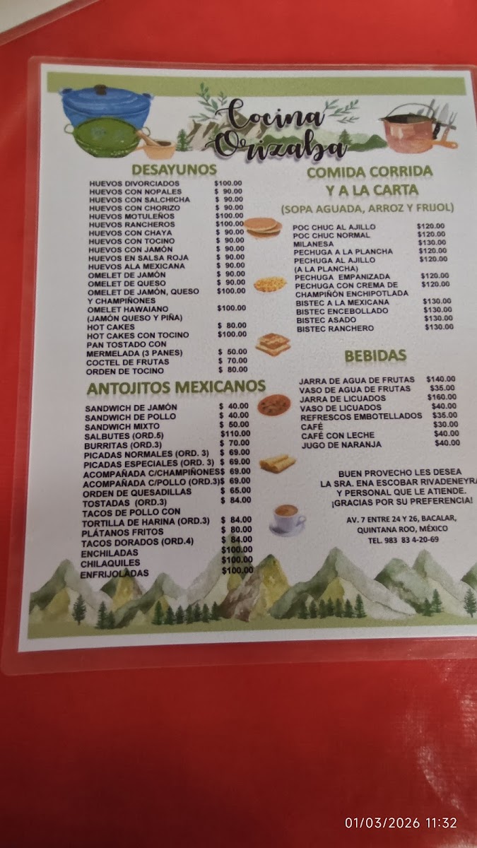 Cocina Orizaba Menu - Image 6